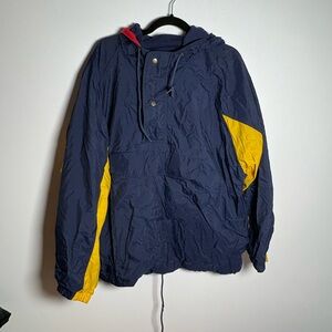 GAP Men's Blue and Yellow Windbreaker